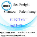 Consolidação de LCL Shantou Porto de Palembang